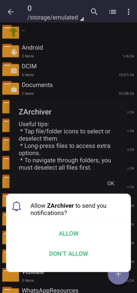 Zarchiver Permission